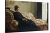 Meditation, or Madame Monet on the Sofa, circa 1871-Claude Monet-Stretched Canvas