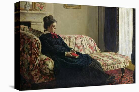 Meditation, or Madame Monet on the Sofa, circa 1871-Claude Monet-Stretched Canvas