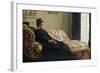 Meditation, or Madame Monet on the Sofa, circa 1871-Claude Monet-Framed Giclee Print