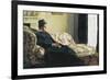 Meditation, or Madame Monet on the Sofa-Claude Monet-Framed Art Print