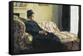 Meditation, or Madame Monet on the Sofa-Claude Monet-Framed Stretched Canvas