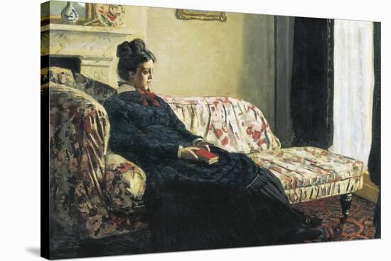 Meditation, or Madame Monet on the Sofa-Claude Monet-Stretched Canvas