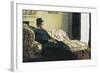 Meditation, or Madame Monet on the Sofa-Claude Monet-Framed Premium Giclee Print