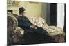 Meditation, or Madame Monet on the Sofa-Claude Monet-Mounted Premium Giclee Print