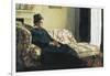 Meditation, or Madame Monet on the Sofa-Claude Monet-Framed Art Print