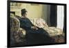 Meditation, or Madame Monet on the Sofa-Claude Monet-Framed Art Print