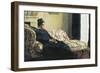 Meditation, or Madame Monet on the Sofa-Claude Monet-Framed Art Print