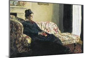 Meditation, or Madame Monet on the Sofa-Claude Monet-Mounted Art Print