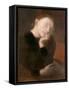 Meditation Par Carriere, Eugene (1849-1906), Ca 1892 - Oil on Canvas, 65,5X48,7 - Ohara Museum of A-Eugene Carriere-Framed Stretched Canvas
