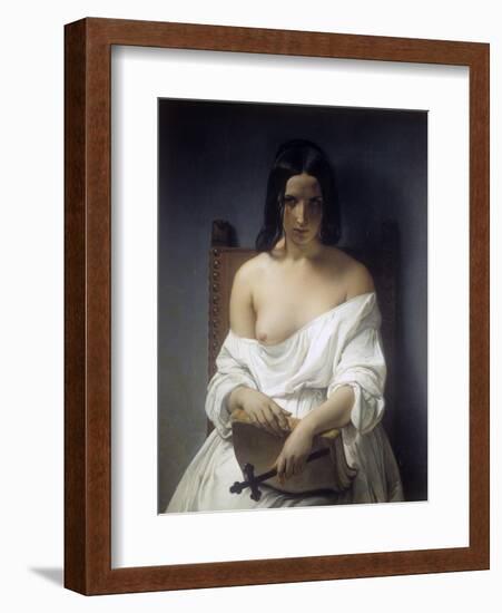 Meditation-Francesco Hayez-Framed Art Print