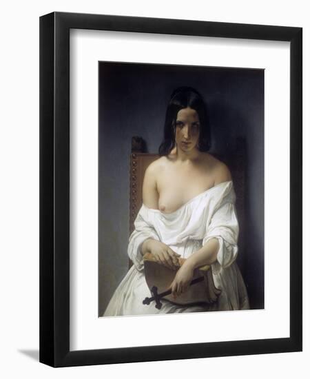 Meditation-Francesco Hayez-Framed Art Print