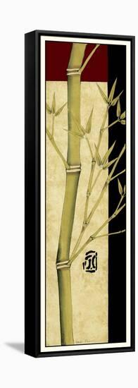 Meditative Bamboo Panel I-Jennifer Goldberger-Framed Stretched Canvas