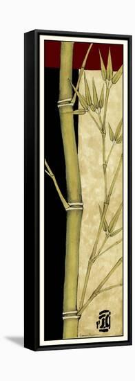 Meditative Bamboo Panel III-Jennifer Goldberger-Framed Stretched Canvas