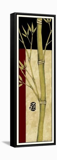 Meditative Bamboo Panel IV-Jennifer Goldberger-Framed Stretched Canvas