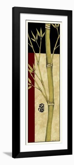 Meditative Bamboo Panel IV-Jennifer Goldberger-Framed Art Print