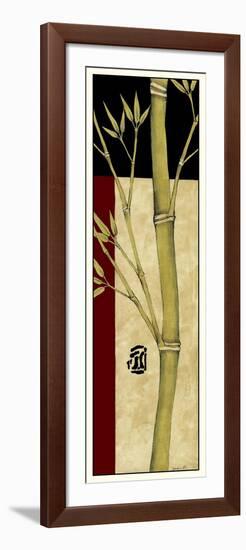 Meditative Bamboo Panel IV-Jennifer Goldberger-Framed Art Print