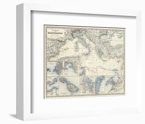 Mediterranean Basin, c.1861-Alexander Keith Johnston-Framed Art Print