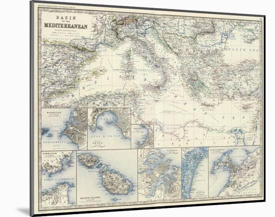 Mediterranean Basin, c.1861-Alexander Keith Johnston-Mounted Art Print
