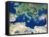 Mediterranean Basin, Satellite Image-PLANETOBSERVER-Framed Stretched Canvas