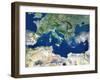 Mediterranean Basin, Satellite Image-PLANETOBSERVER-Framed Photographic Print