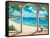 Mediterranean Bay-Robert Dominguez-Framed Stretched Canvas