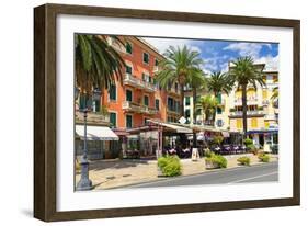 Mediterranean Cafe-George Oze-Framed Photographic Print