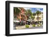 Mediterranean Cafe-George Oze-Framed Photographic Print