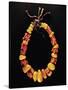 Mediterranean Coral Necklace and Desert Amber Assembled in Morocco in 18th Century-null-Stretched Canvas