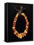 Mediterranean Coral Necklace and Desert Amber Assembled in Morocco in 18th Century-null-Framed Stretched Canvas