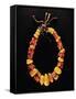 Mediterranean Coral Necklace and Desert Amber Assembled in Morocco in 18th Century-null-Framed Stretched Canvas