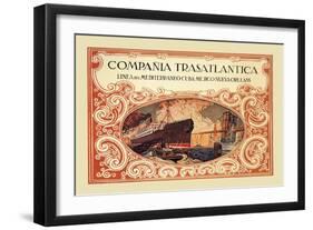 Mediterranean-Cuba-Mexico-New Orleans Cruise Line-Enric Moneny-Framed Art Print