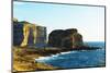 Mediterranean Europe, Malta, Gozo Island, Dwerja Bay, Hikers at Fungus Rock-Christian Kober-Mounted Photographic Print