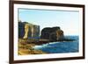 Mediterranean Europe, Malta, Gozo Island, Dwerja Bay, Hikers at Fungus Rock-Christian Kober-Framed Photographic Print