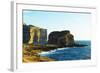 Mediterranean Europe, Malta, Gozo Island, Dwerja Bay, Hikers at Fungus Rock-Christian Kober-Framed Photographic Print