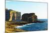 Mediterranean Europe, Malta, Gozo Island, Dwerja Bay, Hikers at Fungus Rock-Christian Kober-Mounted Photographic Print