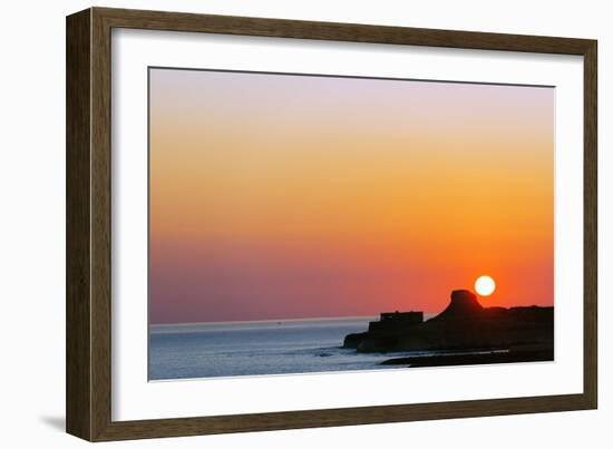 Mediterranean Europe, Malta, Gozo Island, Sunrise over Xwejni Bay-Christian Kober-Framed Photographic Print