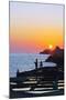 Mediterranean Europe, Malta, Gozo Island, Xwejni Bay, Fisherman at the Salt Pans at Sunrise-Christian Kober-Mounted Photographic Print