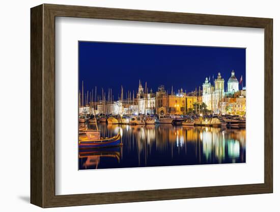 Mediterranean Europe, Malta, the Three Cities, Vittoriosa (Birgu), Grand Harbour Marina-Christian Kober-Framed Photographic Print