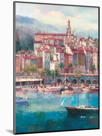 Mediterranean Harbor I-Peter Bell-Mounted Art Print