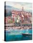 Mediterranean Harbor I-Peter Bell-Stretched Canvas