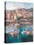 Mediterranean Harbor II-Peter Bell-Stretched Canvas