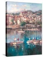 Mediterranean Harbor II-Peter Bell-Stretched Canvas