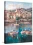 Mediterranean Harbor II-Peter Bell-Stretched Canvas