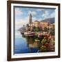 Mediterranean Harbor-Neil Jacobsen-Framed Art Print