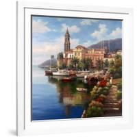 Mediterranean Harbor-Neil Jacobsen-Framed Art Print