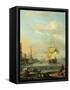 Mediterranean Harbor-Abraham Storck-Framed Stretched Canvas