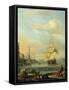 Mediterranean Harbor-Abraham Storck-Framed Stretched Canvas