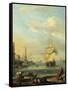 Mediterranean Harbor-Abraham Storck-Framed Stretched Canvas