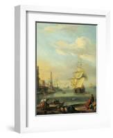 Mediterranean Harbor-Abraham Storck-Framed Art Print