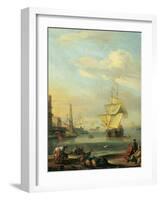 Mediterranean Harbor-Abraham Storck-Framed Art Print